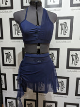 2 two piece with skirt & overlay